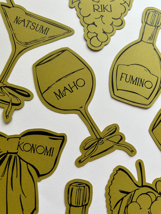 結婚式　ペーパーアイテム　席札　変形　　おしゃれ　シンプル　高級感　seanature  ホテルウェディング