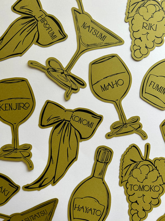 結婚式　ペーパーアイテム　席札　変形　　おしゃれ　シンプル　高級感　seanature  ホテルウェディング 　