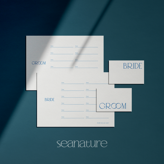 結婚式用ゲストブック・芳名帳と受付サインのテンプレート