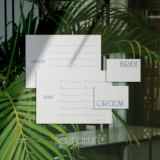 結婚式用ゲストブック・芳名帳と受付サインのテンプレート