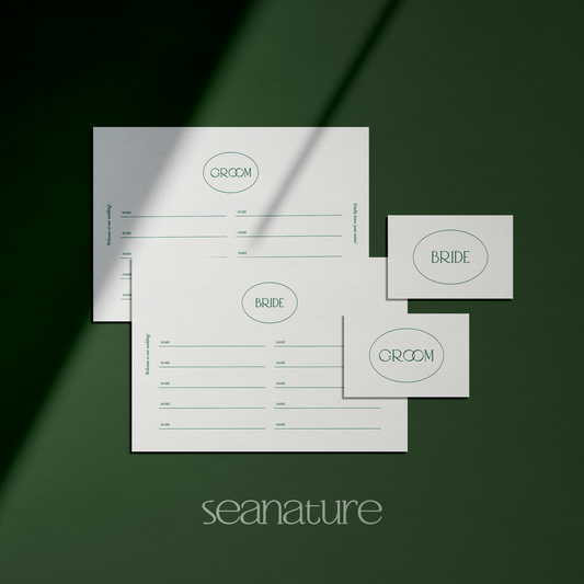 結婚式用ゲストブック・芳名帳と受付サインのテンプレート