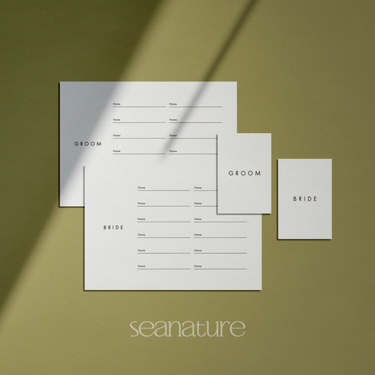 結婚式用ゲストブック・芳名帳と受付サインのテンプレート