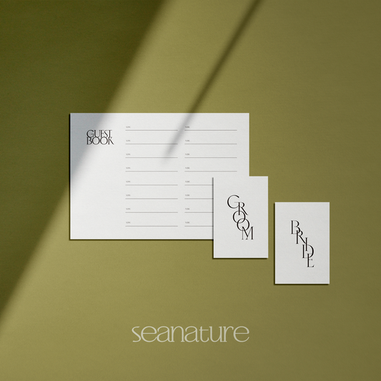 結婚式用ゲストブック・芳名帳と受付サインのテンプレート
