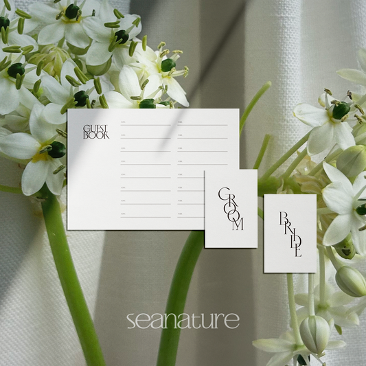 結婚式用ゲストブック・芳名帳と受付サインのテンプレート